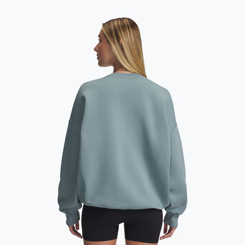 Bluza damska Under Armour Rival Fleece Varsity Crew serpentine/white 2