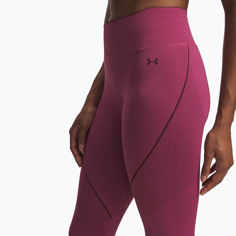 Legginsy treningowe damskie Under Armour Vanish Seamless fuchsia dusk/dark maroon/dark maroon 4