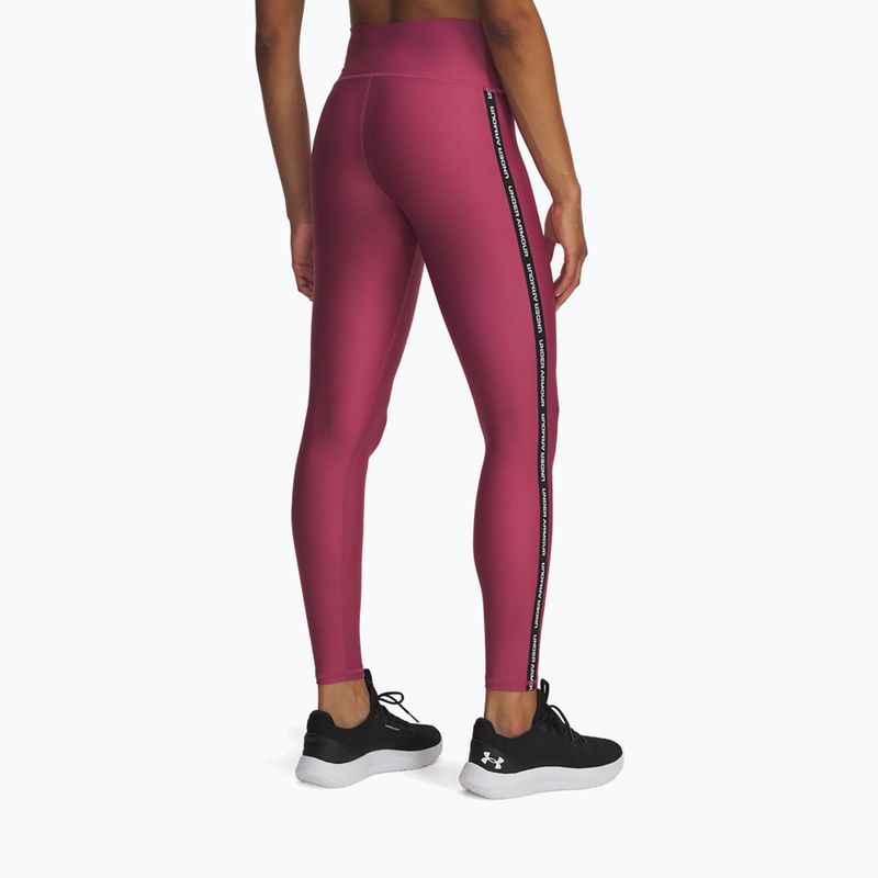 Legginsy damskie Under Armour Tech Wordmark Tape fuchsia dusk/black/white 3