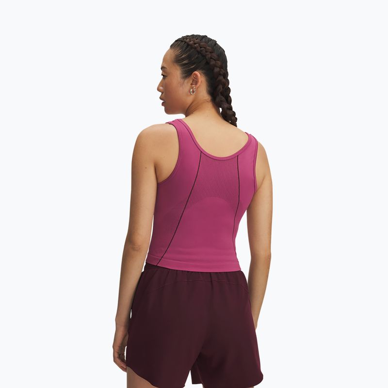 Koszulka treningowa damska Under Armour Vanish Seamless Tank fuchsia dusk/dark maroon/dark maroon 2