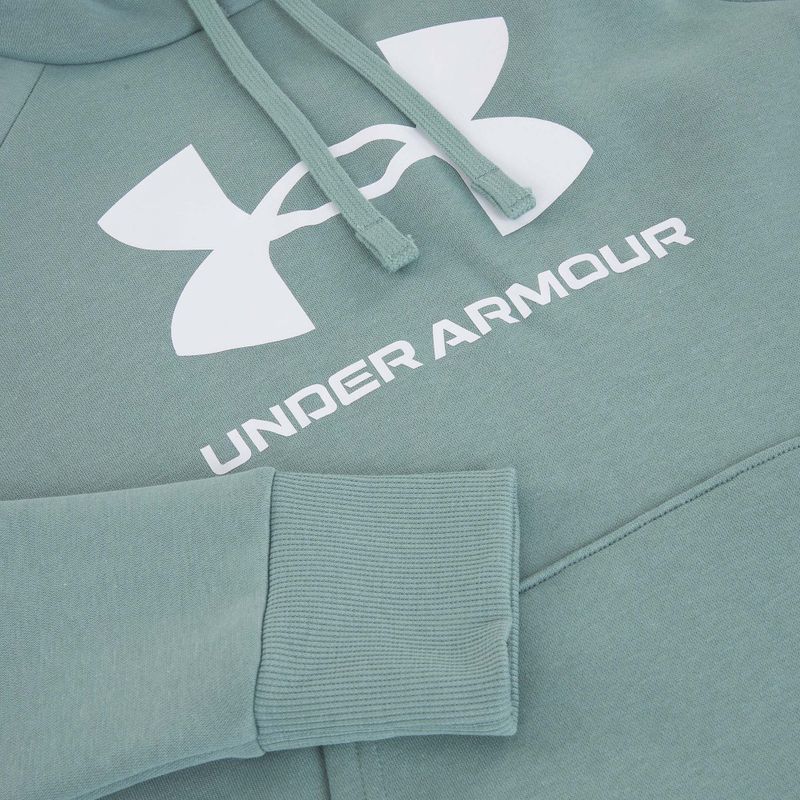 Bluza damska Under Armour Rival Fleece Big Logo Hoody serpentine/white 6