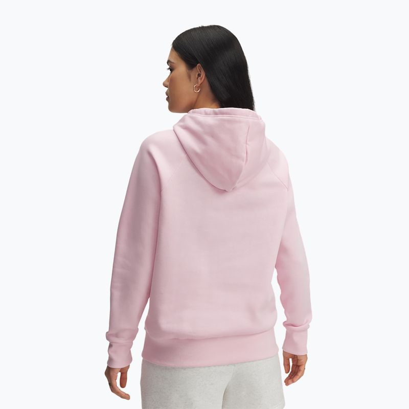Bluza damska Under Armour Rival Fleece Big Logo Hoody prime pink/white 2