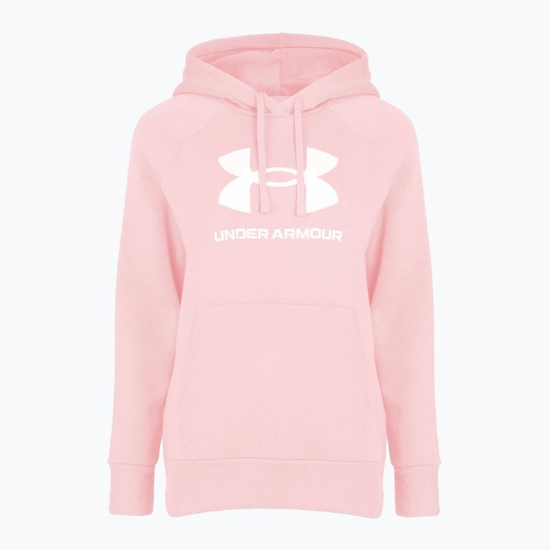 Bluza damska Under Armour Rival Fleece Big Logo Hoody prime pink/white 3