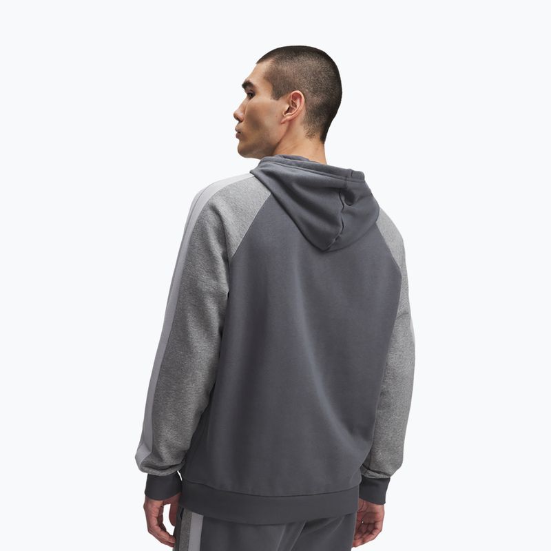 Bluza męska Under Armour Rival Fleece Colorblock Hoodie castlerock/mod gray/white 2