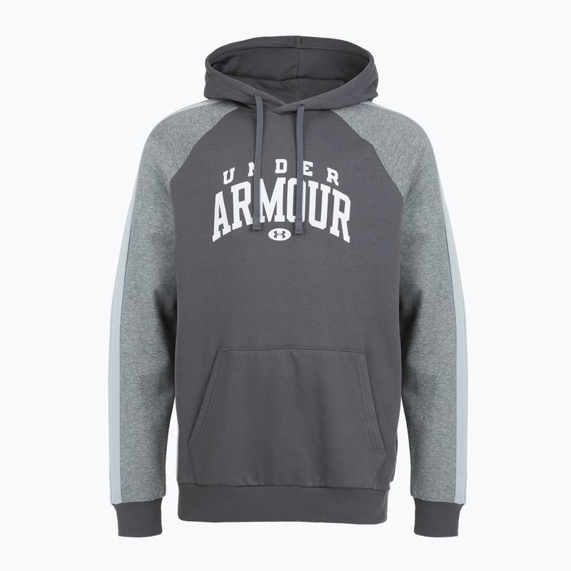 Bluza męska Under Armour Rival Fleece Colorblock Hoodie castlerock/mod gray/white 3