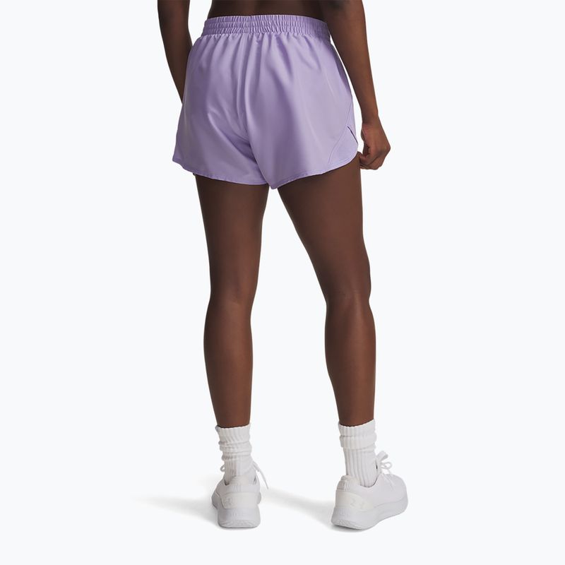 Spodenki do biegania damskie Under Armour Fly By 3" transparent/transparent/reflective 3