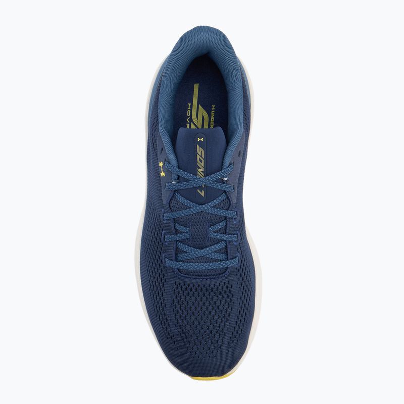 Buty do biegania męskie Under Armour Sonic 7 washed navy/nu blue/yellow shade 5