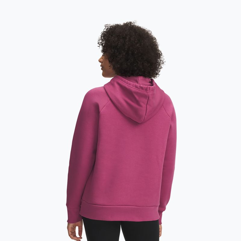 Bluza damska Under Armour Rival Feelce Shimmer Hoody fuchsia dusk/irisdescent 2
