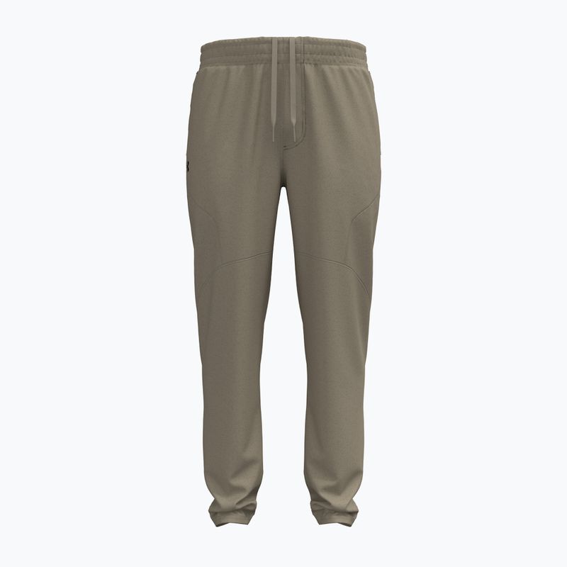 Spodnie treningowe męskie Under Armour Unstoppable Tapered Pants city khaki/black 5