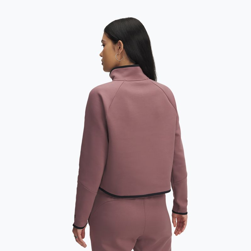Bluza treningowa damska Under Armour Unstoppable Fleece HZ maroon mist/black 2