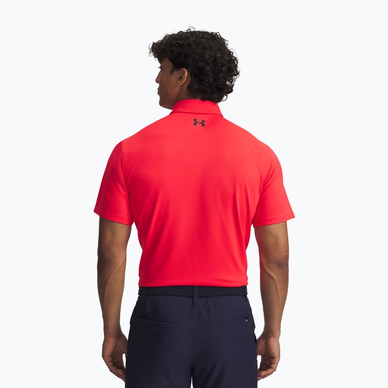 Koszulka polo męska Under Armour Tee To Green Pique Polo racer red/black 2