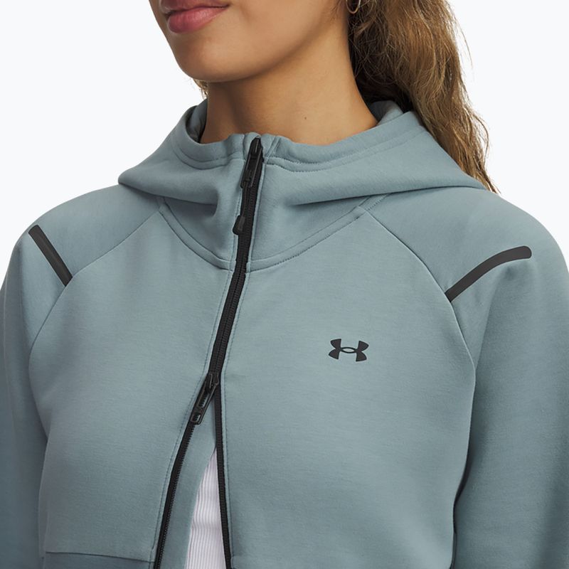 Bluza damska Under Armour Unstoppable Fleece HZ serpentine/jasper blue/black 3
