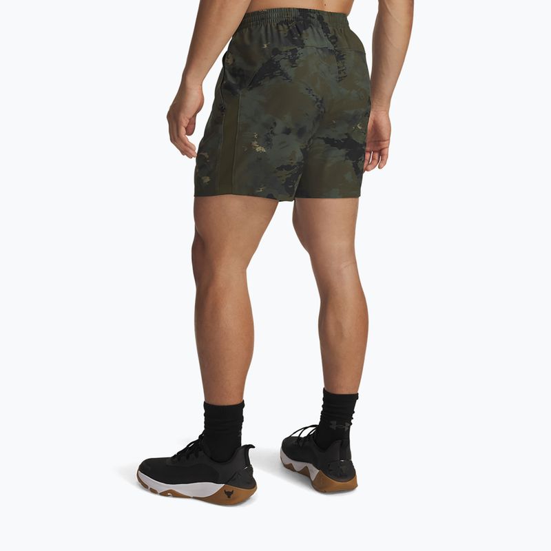 Spodenki treningowe męskie Under Armour Project Rock Ultimate expedition green/black 3