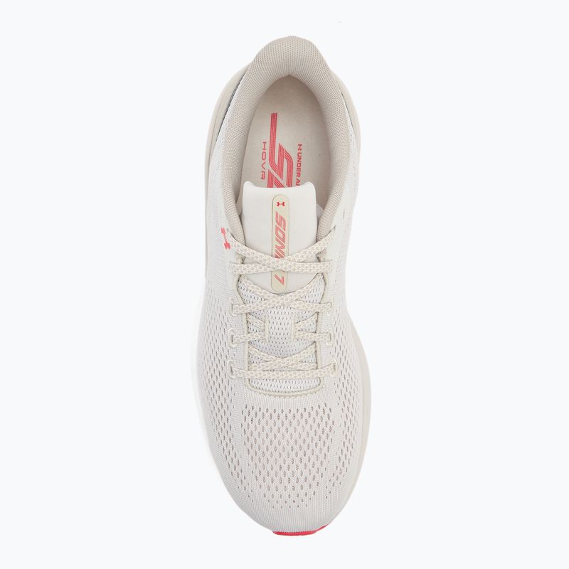Buty do biegania męskie Under Armour Sonic 7 summit white/khaki base/racer red 5