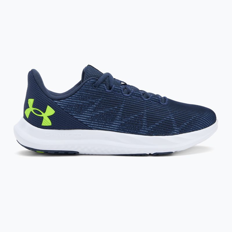 Buty do biegania męskie Under Armour Charged Speed Swift washed navy/black/high vis yellow 2