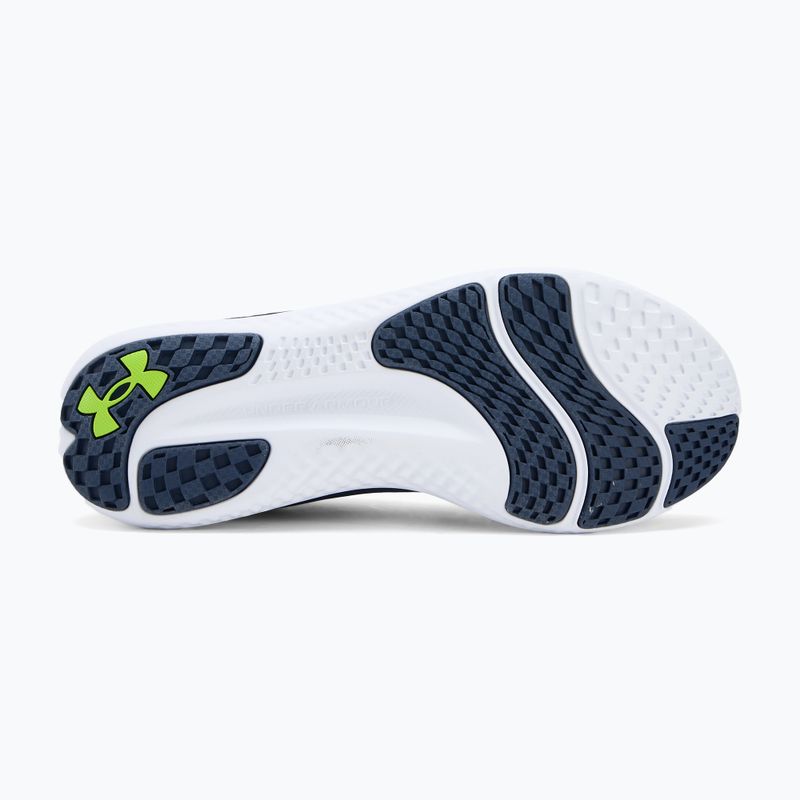 Buty do biegania męskie Under Armour Charged Speed Swift washed navy/black/high vis yellow 4
