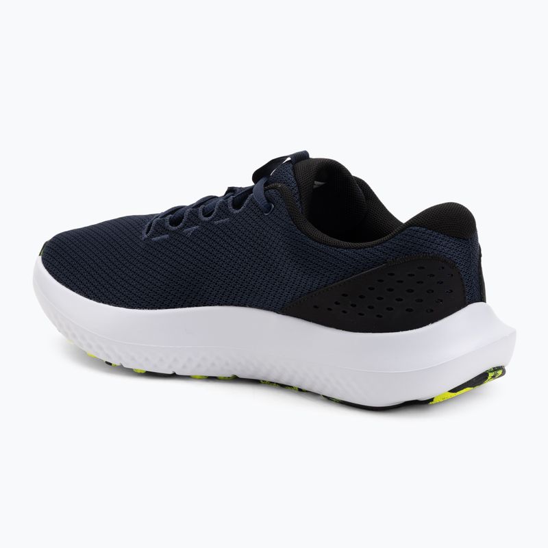 Buty do biegania męskie Under Armour Charged Surge 4 washed navy/black/high vis yellow 3