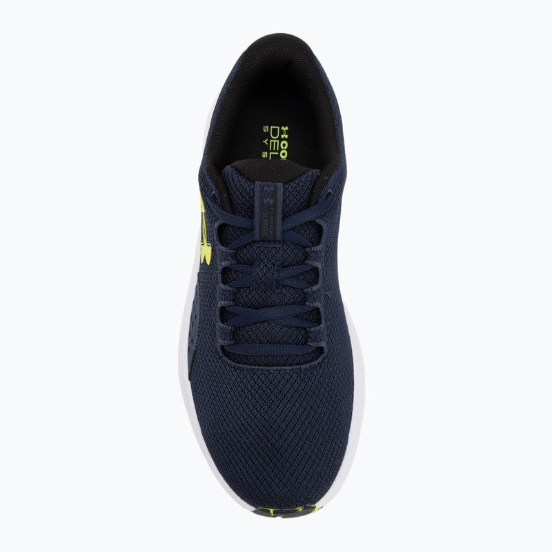 Buty do biegania męskie Under Armour Charged Surge 4 washed navy/black/high vis yellow 5