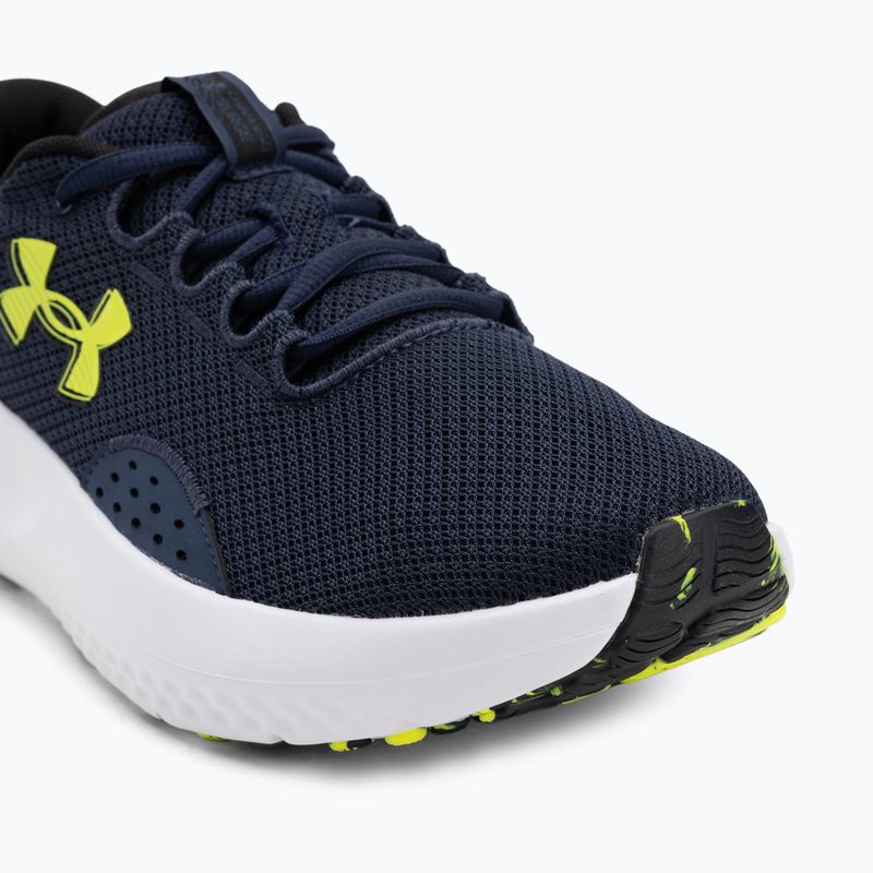 Buty do biegania męskie Under Armour Charged Surge 4 washed navy/black/high vis yellow 7