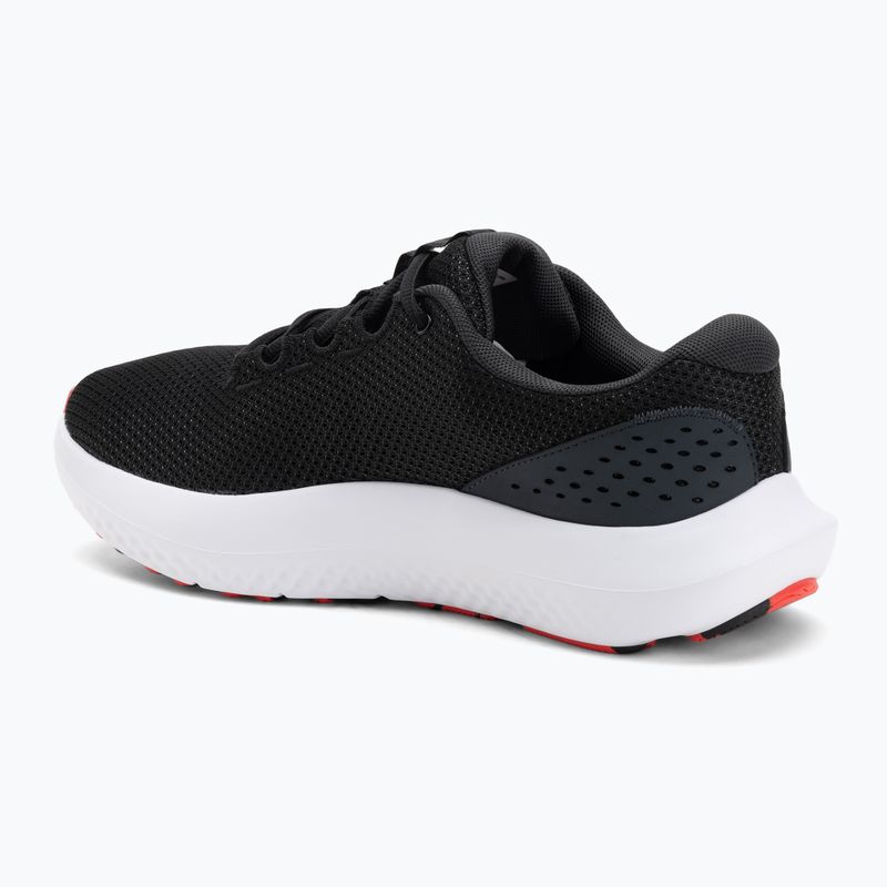 Buty do biegania męskie Under Armour Charged Surge 4 black/anthracite/racer red 3