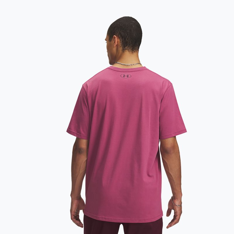 Koszulka męska Under Armour Sportstyle Left Chest fuchsia dusk/dark maroon 2