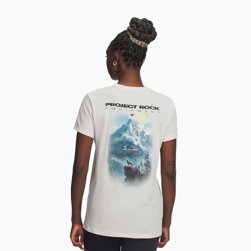 Koszulka treningowa damska Under Armour Project Rock Graphic 2 stone/black 3