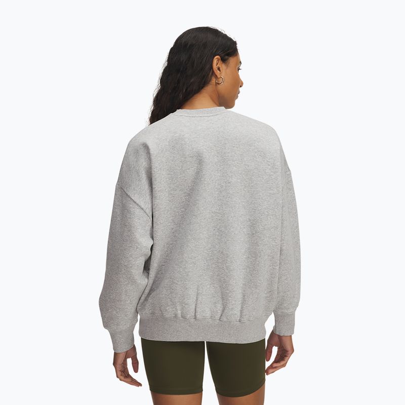 Bluza damska Under Armour Rival Fleece Varsity Crew halo gray light heather/expedition green 2