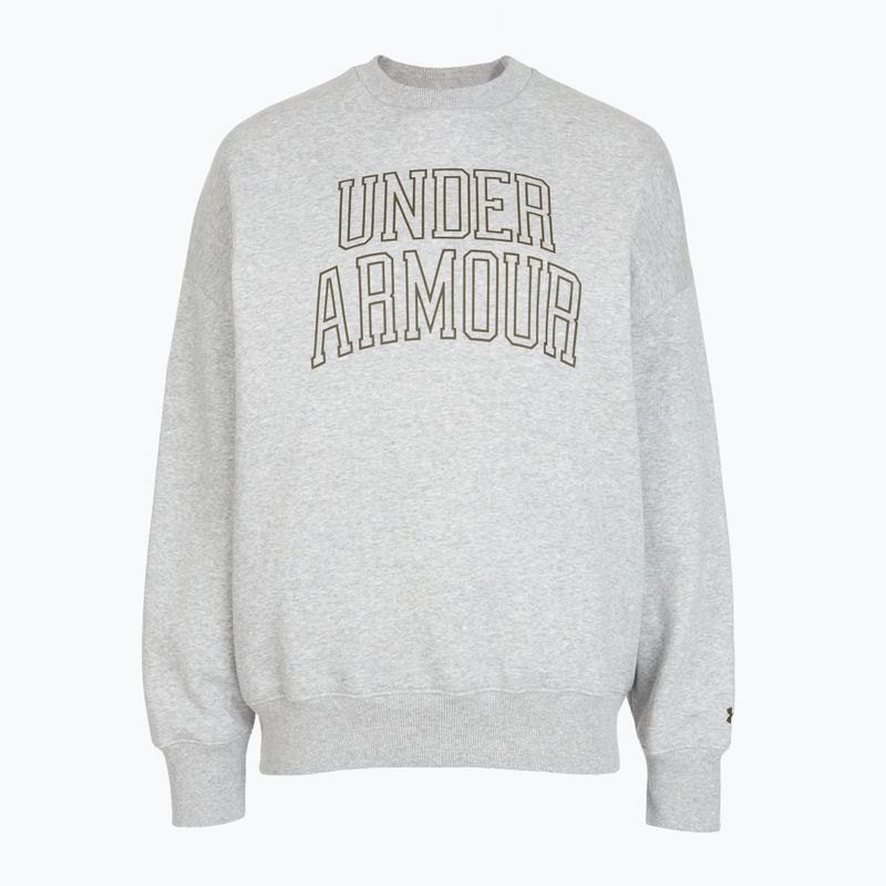 Bluza damska Under Armour Rival Fleece Varsity Crew halo gray light heather/expedition green 3