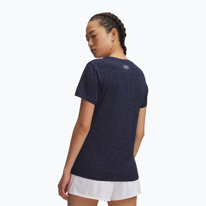 Koszulka treningowa damska Under Armour Tech Twist midnight navy/white 2