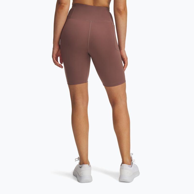 Spodenki treningowe damskie Under Armour Motion Bike EMEA sierra taupe/white 3