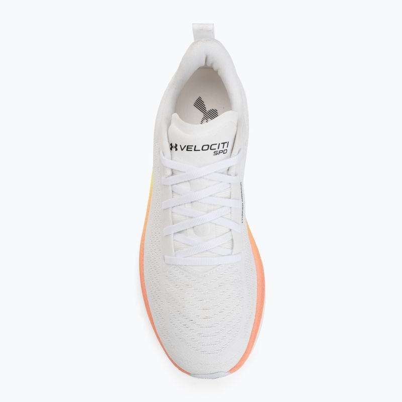 Buty do biegania damskie Under Armour Velociti SPD white/orange bloc/metallic silver 5