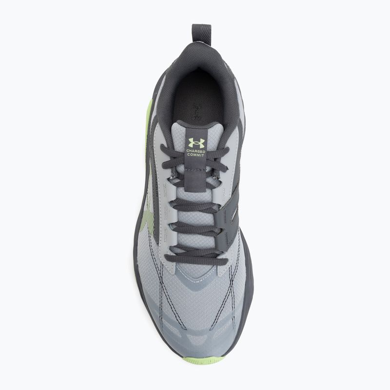 Buty treningowe męskie Under Armour Charged Commit TR 5 mod gray/castlerock/lumos lime 5