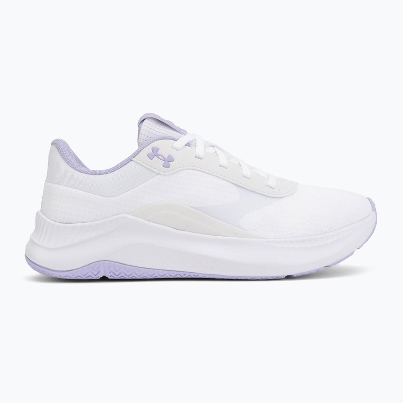 Buty treningowe damskie Under Armour Aurora 3 white/white/purple crest 2