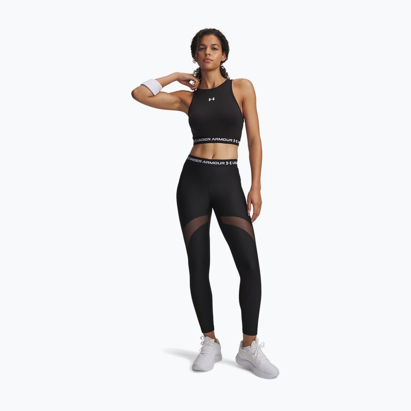 Legginsy treningowe damskie Under Armour HeatGear Mesh ultimate black/white 2