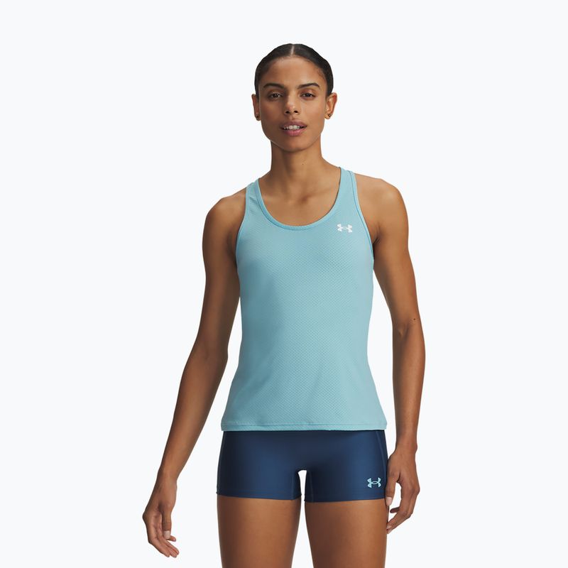 Koszulka treningowa damska Under Armour Tech Mesh Racer Tank blue haze/white