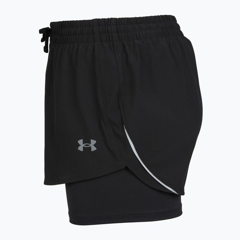 Spodenki do biegania damskie Under Armour Velociti Pro 4" 2N1 ultimate black/ultimate black/ultimate black 3