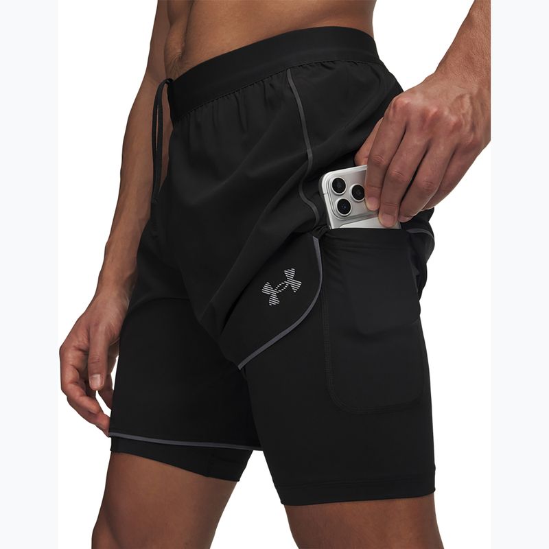 Spodenki do biegania męskie Under Armour Velociti Pro 2IN1 Shorts ultimate black/reflective 4