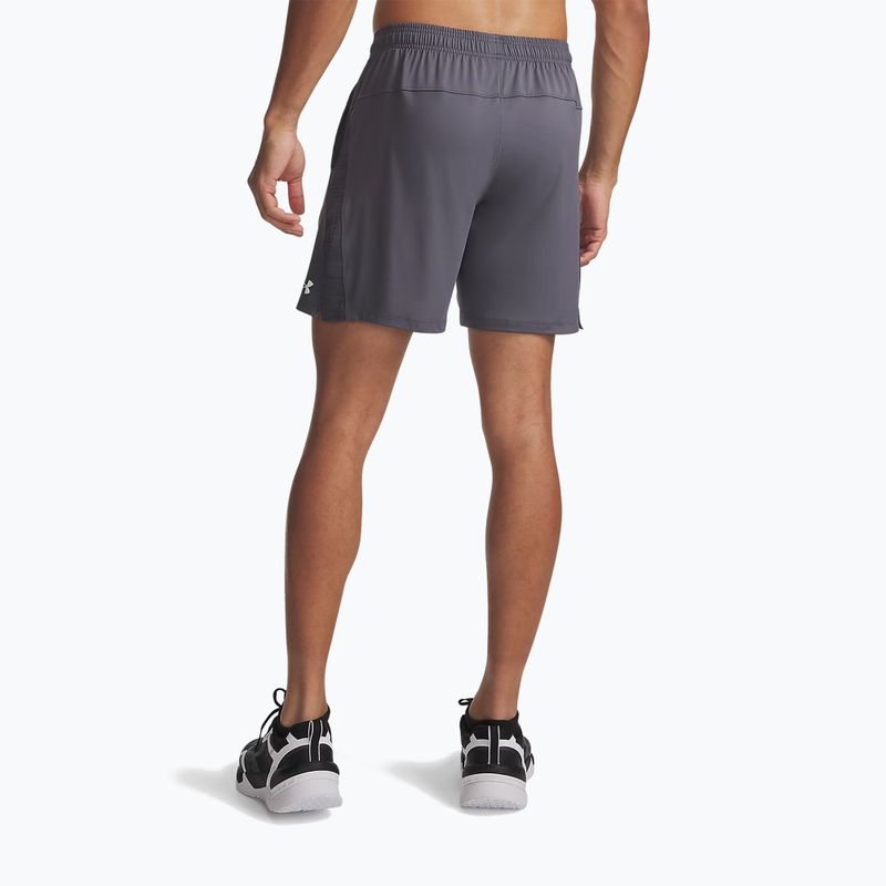 Spodenki treningowe męskie Under Armour Tech Vent 7IN Shorts castlerock/castlerock/white 3