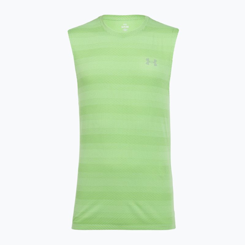 Koszulka do biegania męska Under Armour Velociti Tank lumos lime/white