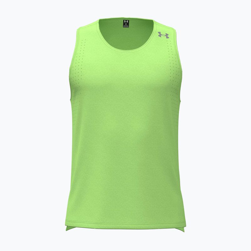 Koszulka do biegania męska Under Armour Velociti Pro Singlet lumos lime/white