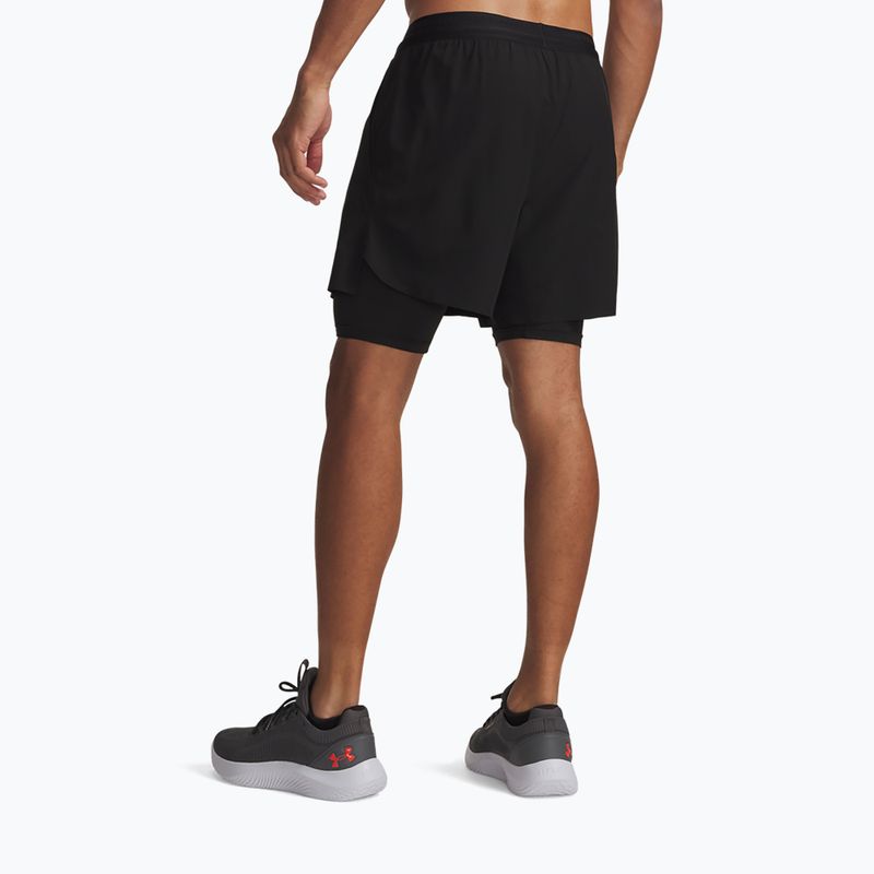 Spodenki treningowe męskie Under Armour Vanish Elite 2IN1 Shorts ultimate black/ultimate black/ultimate black 3
