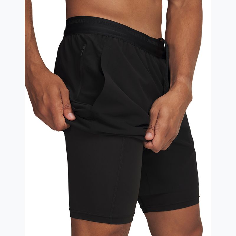 Spodenki treningowe męskie Under Armour Vanish Elite 2IN1 Shorts ultimate black/ultimate black/ultimate black 4