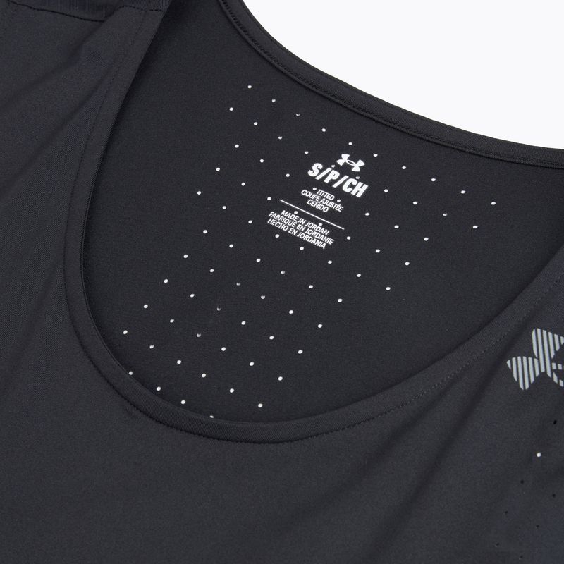 Koszulka do biegania męska Under Armour Velociti Pro Singlet black/black/metallic silver 3