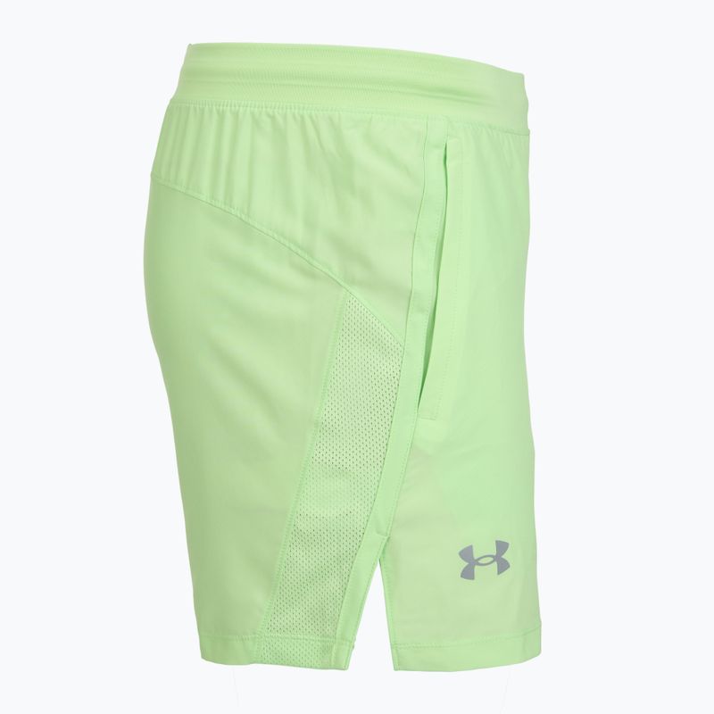 Spodenki do biegania męskie Under Armour Launch 5" lumos lime/white 3