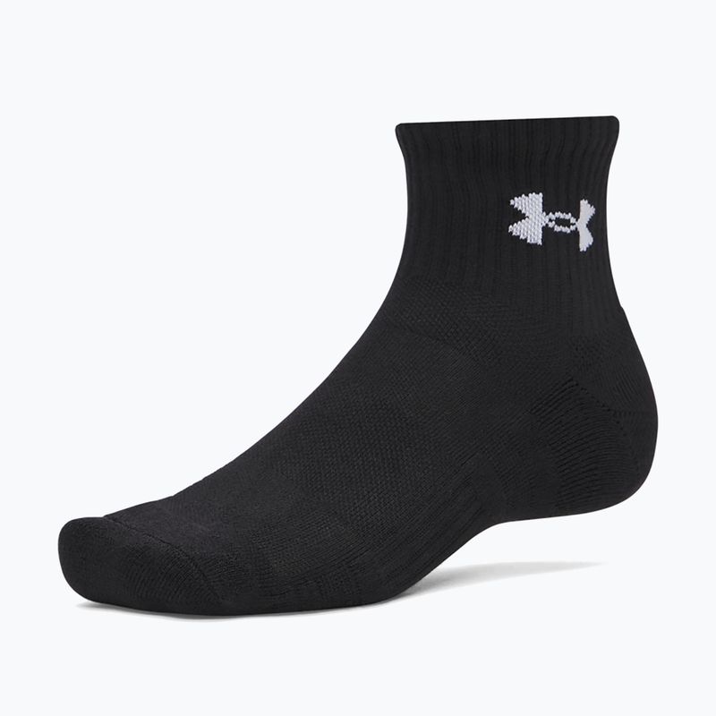 Skarpety męskie Under Armour Performance Cotton Qtr 3 pary ultimate black/white 2