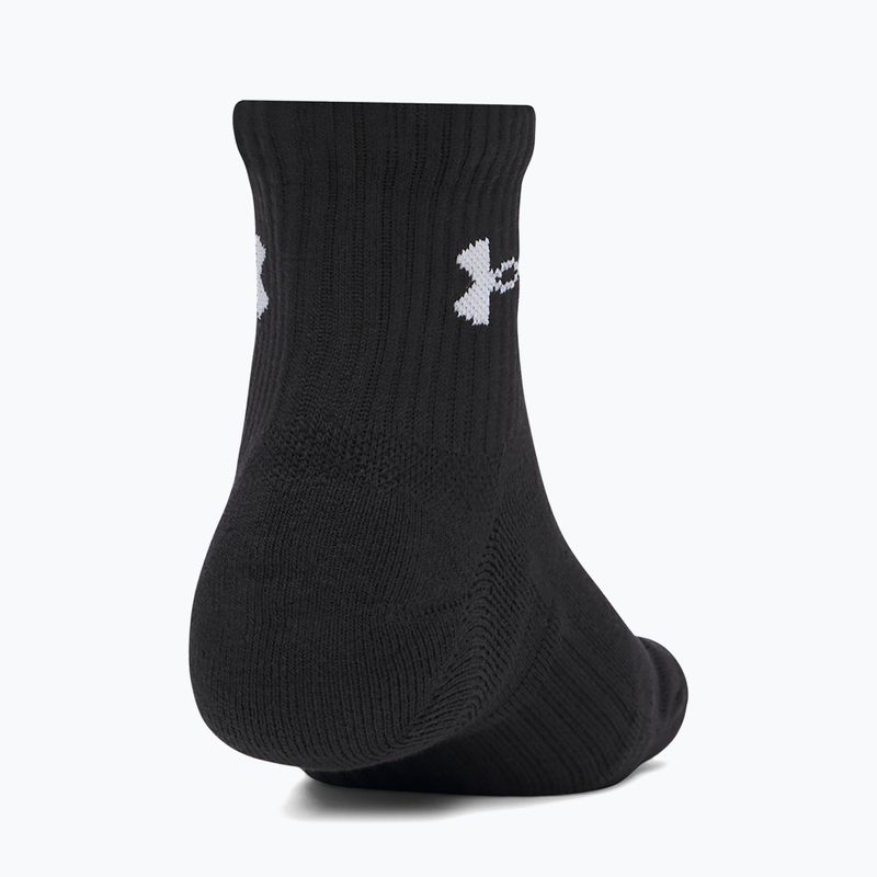 Skarpety męskie Under Armour Performance Cotton Qtr 3 pary ultimate black/white 3