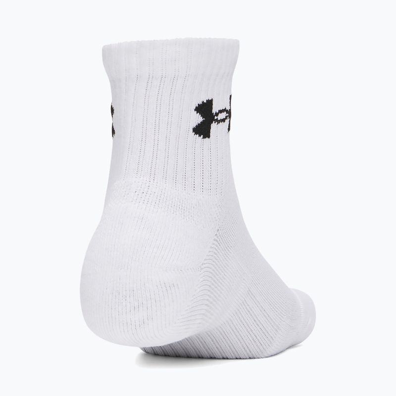 Skarpety męskie Under Armour Performance Cotton Qtr 3 pary white/white/ultimate black 3