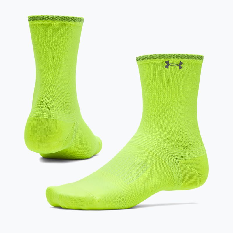 Skarpety Under Armour Velociti Lite Crew high vis yellow/high vis yellow/white 3