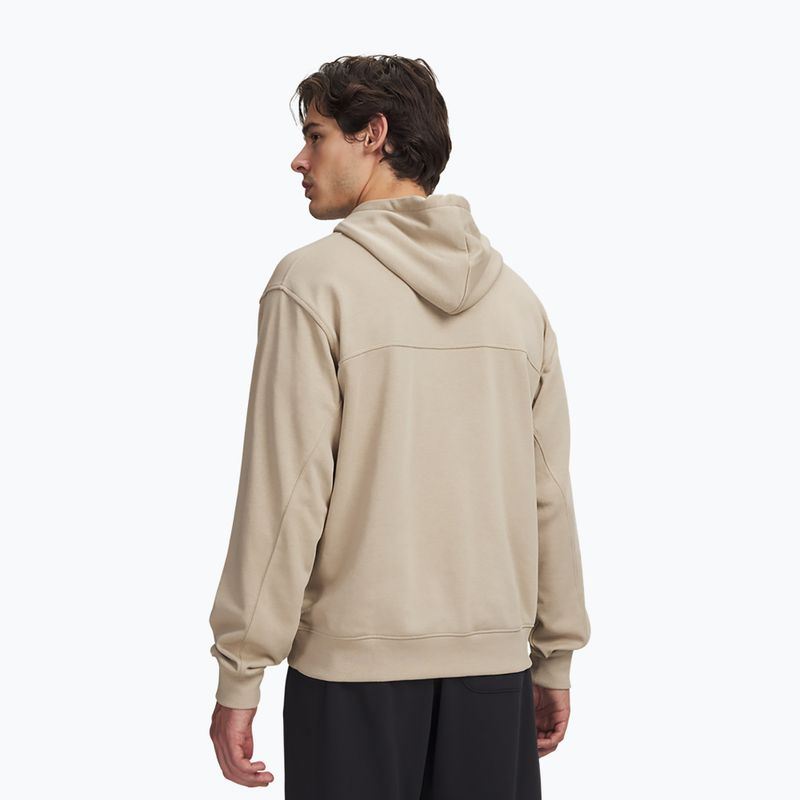 Bluza męska Under Armour Rival LW Hoodie city khaki/black 2