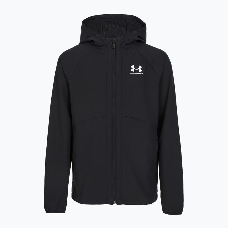 Kurtka sportowa dziecięca Under Armour Vibe Woven Windbreaker Jacket black/white